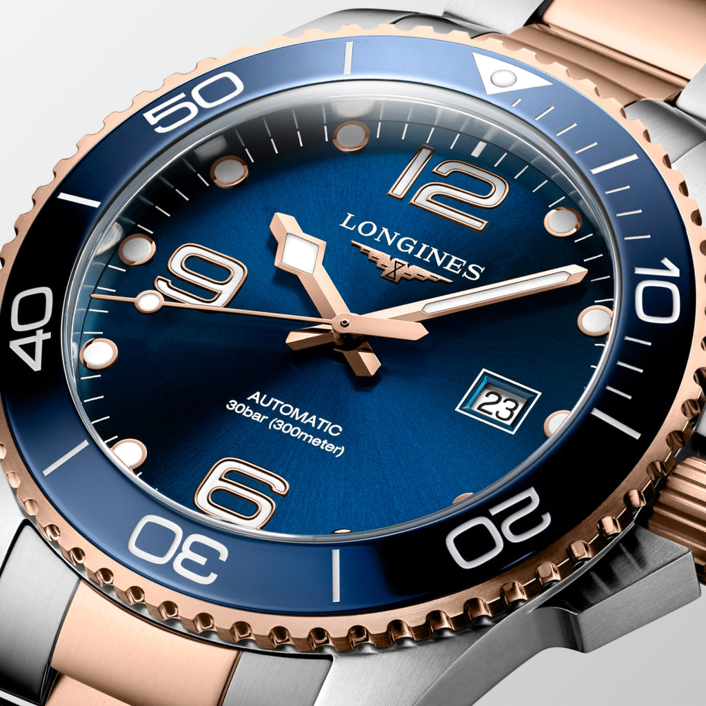 Longines HydroConquest 43mm Bleu PVD Rouge - L3.782.3.98.7