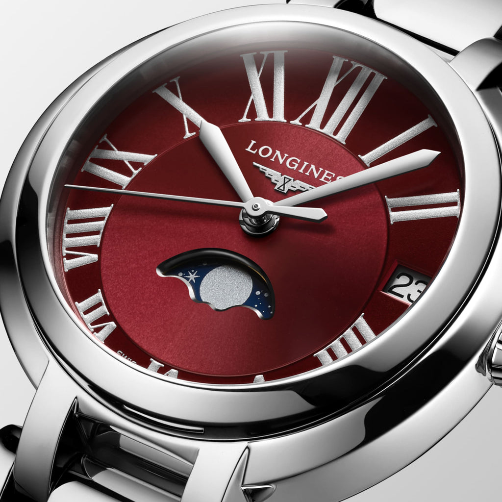 Longines PrimaLuna Moonphase 30.5mm Bordeaux - L8.115.4.92.6