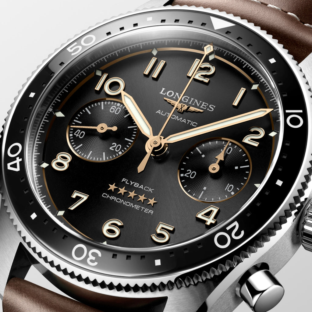 Longines Spirit Flyback 42mm Noir Cuir - L3.821.4.53.2
