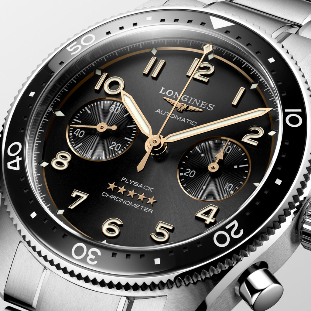 Longines Spirit Flyback 42mm Noir Acier - L3.821.4.53.6