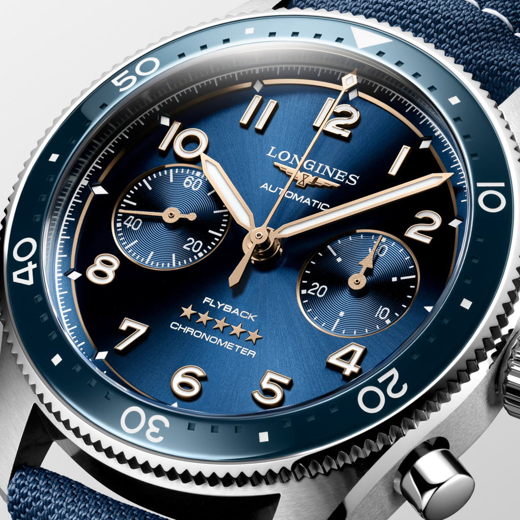 Longines Spirit Flyback 42mm Bleu Nylon - L3.821.4.93.2