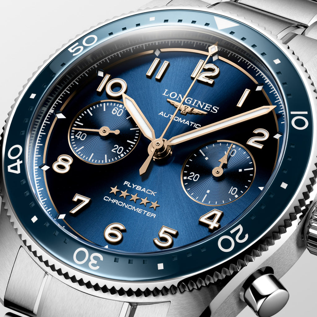 Longines Spirit Flyback 42mm Bleu Acier - L3.821.4.93.6