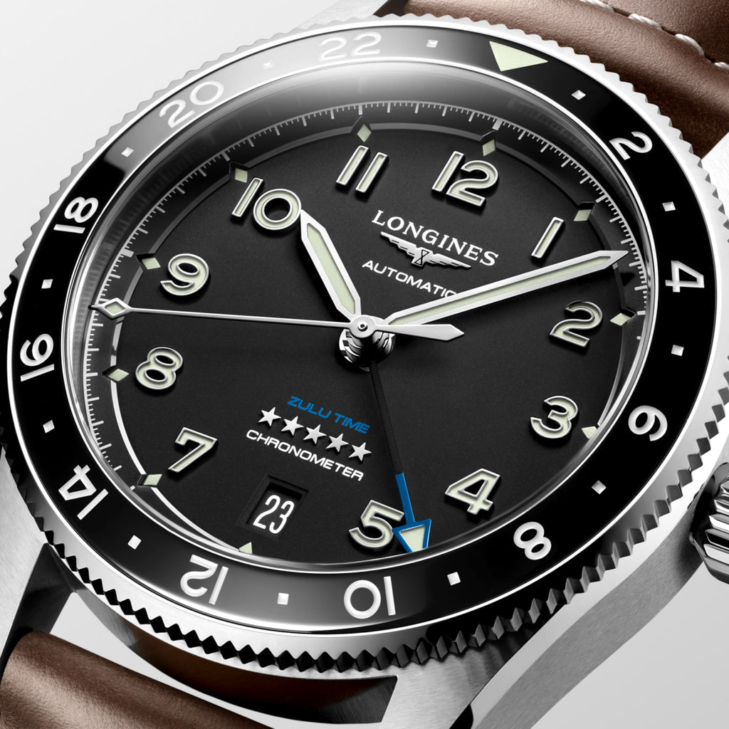 Longines Spirit Zulu Time 39mm Noir - L3.802.4.53.2