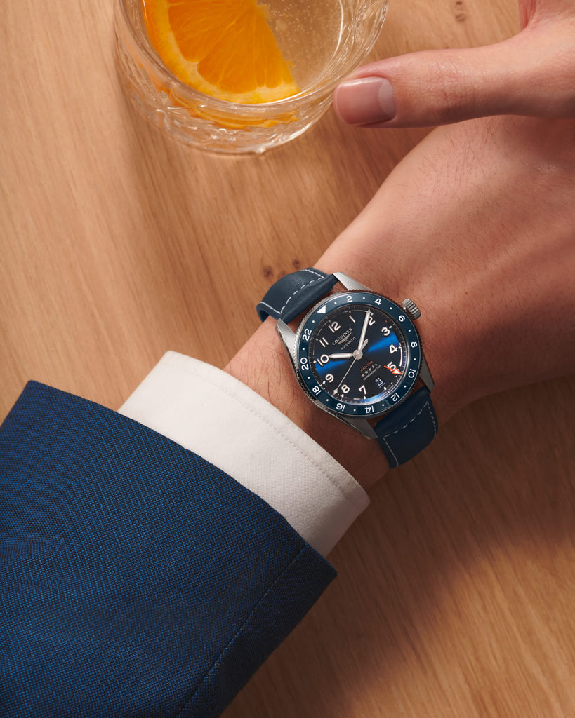 Longines Spirit Zulu Time 39mm Bleu - L3.802.4.93.2