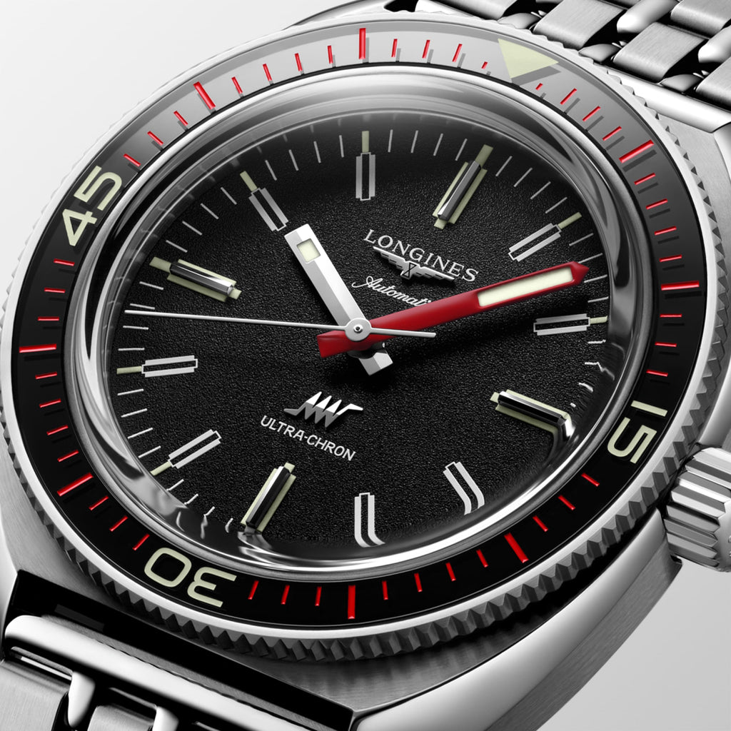 Longines Ultra-Chron 43mm Noir Acier - L2.836.4.52.6