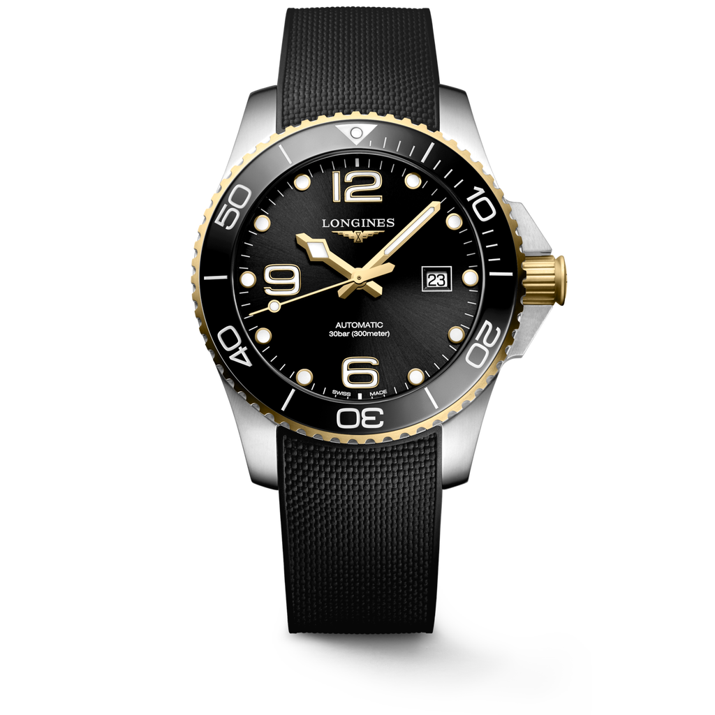 Longines HydroConquest 43mm Noir Caoutchouc Alt - L3.782.3.56.9
