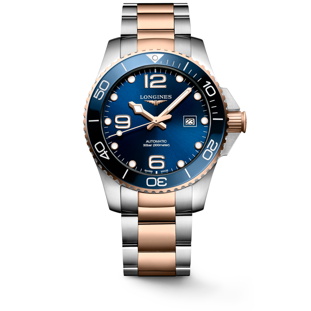Longines HydroConquest 43mm Bleu PVD Rouge - L3.782.3.98.7