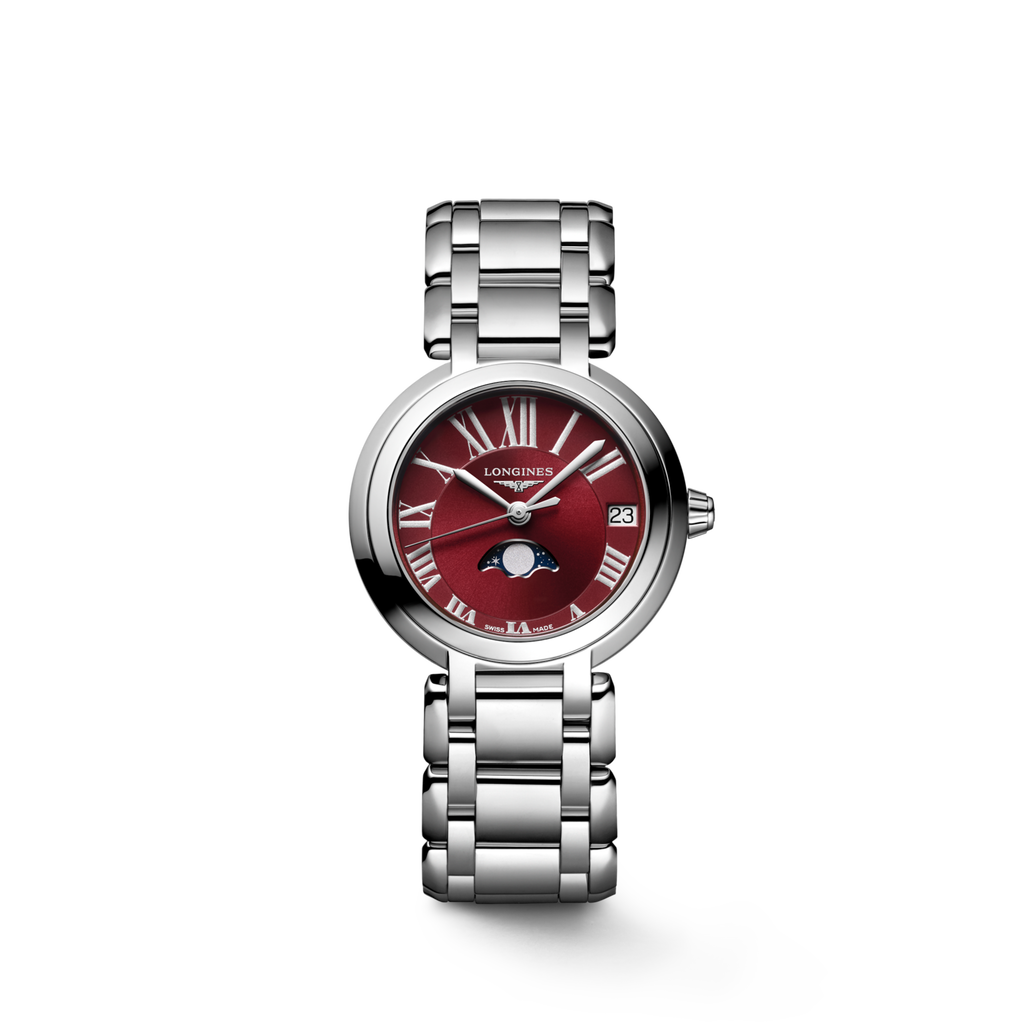 Longines PrimaLuna Moonphase 30.5mm Bordeaux - L8.115.4.92.6