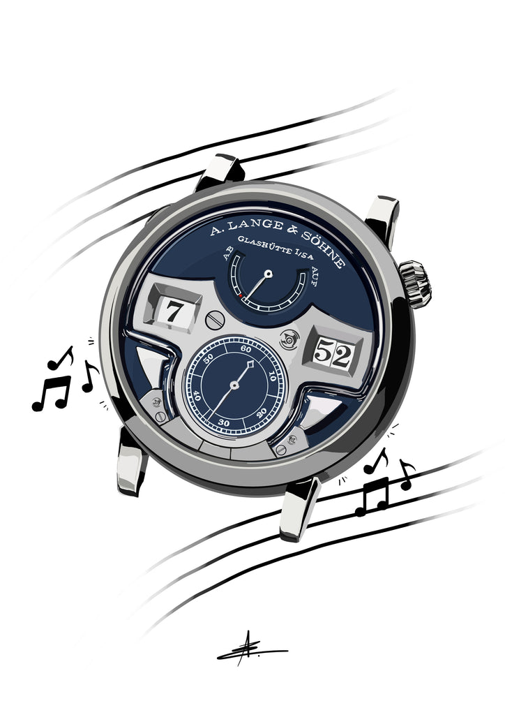 Poster A.Lange&Söhne Zeitwerk by Watchoniste